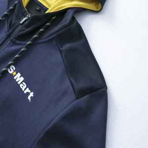 เสื้อฮู้ดจั๊มเปอร์สำหรับผู้ชายเสื้อฮู้ดผ้าฝ้ายปักซิปเต็มตัวมีซิปออกแบบโลโก้ได้ตามต้องการ - Product Image 6