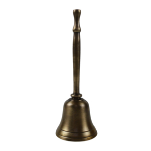 Campanas decorativas navideñas de latón a mano, campana festiva con acabado Chapado en Metal completamente antiguo con mango, decoraciones navideñas - Product Image 1