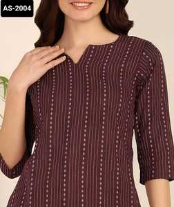 Kurtis สั้นวัสดุผ้าฝ้ายที่น่าสนใจมากที่สุดกับงานพิมพ์และมีขนาดพิเศษสำหรับสวมใส่สบายๆและทุกวันแฟนซี Kurtis สั้น - Product Image 5