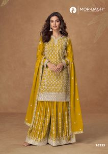 Magnifique soie Chinnon de qualité supérieure avec broderie Salwar Costume Fabricant et fournisseur de l'Inde au taux le plus bas - Product Image 3