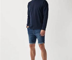 Pantalones cortos de mezclilla para hombre con diseño personalizado OEM, estilo único, logotipo personalizado para todas las estaciones, precio al por mayor, pantalones cortos de mezclilla para hombre lisos en blanco - Product Image 5