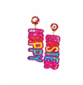 Pendientes Colgantes de Gallo con Cuentas, Diseño Étnico de Moda, Patrón Animal Rojo y Azul, Elegantes, de Aleación de Zinc y Resina, Joyería de Moda Unisex - Product Image 2