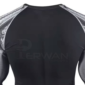 Rashguard pour homme de haute qualité - Couleurs/logo/tailles personnalisables, Spandex/Polyester, respirant, séchage rapide, service OEM, nouvelle arrivée - Product Image 5