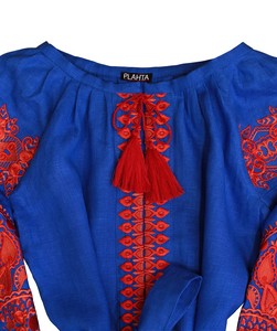 Demoiselle d'honneur ukrainienne de haute qualité femmes robes broderie robe à manches longues avec dentelle Boho & Gypsy décontracté robe de soirée de mariage - Product Image 2