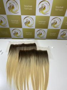 13*4 Frontal 100% Rubio crudo vietnamita extensiones de cabello liso trama doble cutícula completa alineada para encaje Frontal suave Natural - Product Image 3