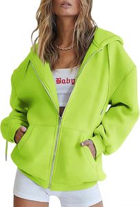 345 gramos/M poliéster algodón sólido manga larga con capucha de gran tamaño Otoño Invierno pulóver Sudadera con capucha para mujer alta calidad personalizada - Product Image 3