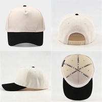 Gorra de béisbol estructurada de 5 paneles con visera plana, unisex, de poliéster, sarga, en blanco, con logotipo personalizado, ligera, para deportes al aire libre, estilo urbano informal.