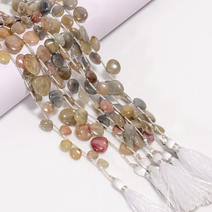 Cuentas de zafiro, cuentas lisas con forma de corazón de zafiro múltiple, cuentas de piedras preciosas de zafiro múltiple, cuentas de zafiro múltiple para la fabricación de joyas - Product Image 3