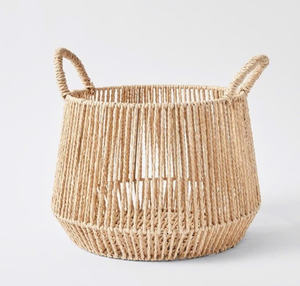 Cesta de almacenamiento de yute de ganchillo con estampado redondo vintage único Artículo decorativo personalizable-VENTA al por mayor - Product Image 6