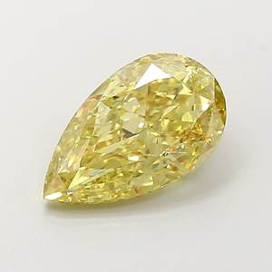 Diamante Cultivado en Laboratorio, Corte Pera, 2.02ct, VVS2, Amarillo Intenso Fantasía - Product Image 1
