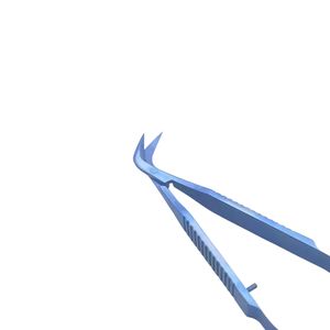 Tijeras manuales curvadas lateralmente, 1 unidad, instrumento microquirúrgico oftálmico para entrenamiento en cirugía ocular |   Certificado por la CCC - Product Image 3