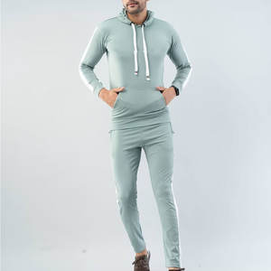 Chándal clásico para hombre con chaqueta con cremallera y pantalones de Jogger Chándal cómodo e informal para uso diario para hombre - Product Image 1