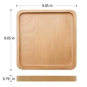 Handmade Customized Decorative Square Wooden <b>Serving</b> <b>Tray</b> Modern Luxury Design for Weddings Housewarmings Custom Size <b>Food</b> - Product Image 4