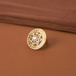 Kanhai Đồ Trang Sức Của Phụ Nữ Cổ Điển Hòa Bình Thiết Kế Pha Lê & Rhinestone Có Thể Điều Chỉnh Vòng Với Mạ Vàng-Nhân Tạo Thời Trang Đồ Trang Sức - Product Image 3