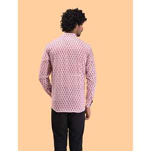 Chemise décontractée 100 % coton imprimée pour homme, motif floral à pois, manches longues, tissu Oxford/ODM, chemises habillées en popeline tendance - Product Image 3