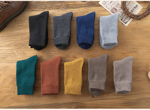 Plain Lined Crew Design Style High Quality Factory Spandex/Nylon Multiple <b>Colour</b> Men's Comfortable Breathable Eco-Friendly <b>Socks</b> - Product Image 2