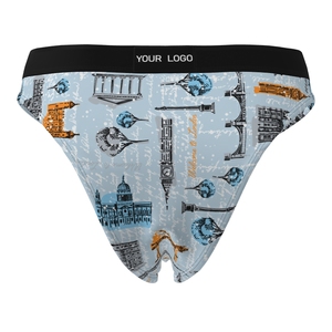 Vente en gros d'usine de culottes pour femmes à imprimé numérique taille basse super doux sous-vêtements pour femmes bikini effronté - Product Image 2