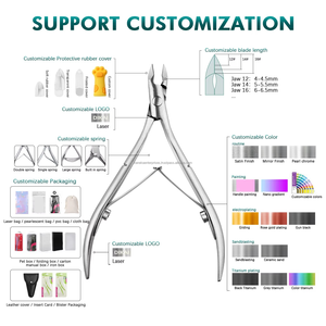 Pinzas para cutículas curvas rusas de alta calidad profesional, cortador de cutículas de uñas personalizado con apertura de mandíbula de 7mm de ancho, nuevo diseño mejorado - Product Image 6