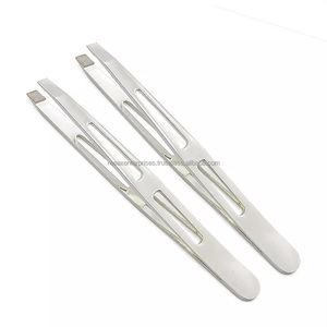 แหนบถอนคิ้วแบบเอียงโลโก้,ทำจากสเตนเลสสตีลสำหรับกำจัดขน - Product Image 1