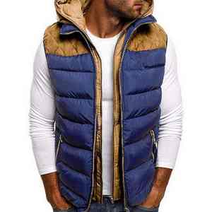 Venta caliente Ropa de hombre Chaqueta acolchada sin mangas Nueva moda Hombres Chaqueta acolchada sin mangas a prueba de viento - Product Image 2