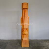 Statues de totem Tiki en bois de coco durables faites à la main, design Art Déco écologique, artisanat en bois, décoration intérieure, jardin extérieur