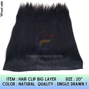 Machine à Double Trame 100% Extensions de Cheveux Humains Remy à Cuticule Alignée sans Chutes Libre-Tangle Clip-on Big Layer avec Afro Wave Style - Product Image 3