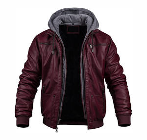 Chaqueta Bomber de PU Delgada y Cálida para Invierno con Forro de Tela de Lona, Corte Regular, Logotipo Frontal, Recubierta, de Secado Rápido para Hombre - Product Image 4