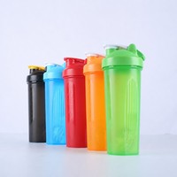 Gourde de sport en plastique sans BPA, anti-fuite, pour boire directement, idéale pour la gym et les voyages