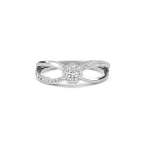 Bague en diamant Infinity Glow SAVANI SONS pour femmes, or massif 14 carats, bande croisée, 0,25 ct de diamants de laboratoire, design classique - Product Image 1