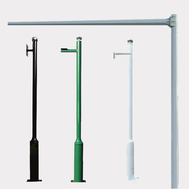 Manufacturer Free Design High Quality 3m 5m 6m 8m 10m 12m Round Conical Galvanized Solar Cctv Camera Mount Pole