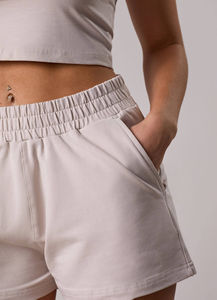 Shorts de Mujer Hechos a Medida, 100% Algodón, Ligeros, Cintura Elástica, Impresión de Logotipo Personalizada, Shorts Casuales de Mujer OEM - Product Image 6