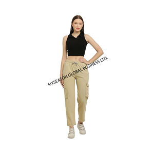 Nouveau modèle Pantalon de survêtement pour femme Taille élastique Pantalon cargo de jogging grande taille Vêtements de sport en coton personnalisés de haute qualité Vente en gros - Product Image 3