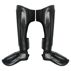 Haute qualité boxe étape garde jambes protection basse quantité minimale de commande boxe combat MMA boxe sécurité étape dans l'étape MMA protège-tibias surdimensionné - Product Image 4