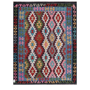 Alfombra Kilim de Maimana, Afganistán, 206 x 161 cm - Product Image 1