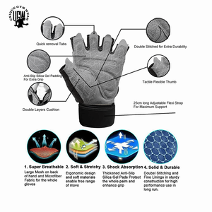 Guantes de Cuero Unisex para Levantamiento de Pesas, con Cierre de Cordones y Diseño Envolvente, para Gimnasio, Fitness y Fisicoculturismo - Product Image 4