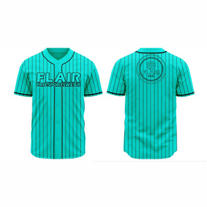 Maillots de softball et de baseball personnalisables de grande taille en polyester respirant à col rond avec imprimé uni par sublimation - Product Image 3