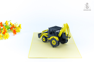 3D ป๊อปอัพแบบทำมือปรับแต่งได้รถเครนรถบรรทุกบัตรขนส่งกระดาษการ์ดอวยพร DIY สำหรับงานแต่งงานหรือเป็นของขวัญงานฝีมือ - Product Image 5