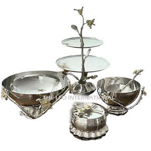 ชามอลูมิเนียมทรงกลมเคลือบเงาชุดชามตกแต่งบ้าน3ชิ้น - Product Image 1