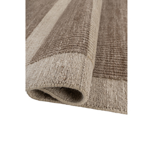 Aprezo Beige <b>Brown</b> Hand Knotted <b>Wool</b> Rugs Ar-1005 Striped Abstract Rectangle Puzzle for Home for Living Hallway Entryway - Product Image 2