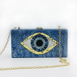 Pochette da sera borsa con pochette Evil Eye ultima pochette in acrilico di Tradnary