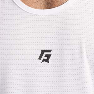 เสื้อกล้ามออกกำลังกาย GA Ultimate White Stringer สำหรับผู้ชาย ผ้าโพลีเอสเตอร์ระบายอากาศดี มีฮู้ด คอปก สไตล์เพาะกาย ไซส์ XL - Product Image 5