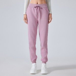 Taille haute cordon de survêtement pantalon femmes en plein air marche équitation formation pantalon respirant survêtement lâche vêtements de sport Fitness Yoga pantalon - Product Image 1