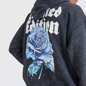 Nuevo diseño superventas hombres ácido lavado sudaderas con capucha bajo MOQ venta al por mayor hombres ácido lavado sudaderas con capucha para la venta - Product Image 6