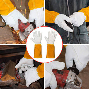 Gants de soudage en cuir de haute qualité fabriqués au Pakistan, vente en gros, résistants à la chaleur, WENZO INTERNATIONAL WI-1005, personnalisables - Product Image 6