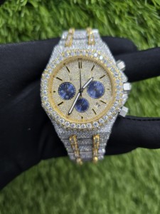 Montre de luxe pour homme en acier inoxydable avec moissanite, logo personnalisé, diamant, marque privée, personnalisée, mécanique, fournisseur direct d'usine - Product Image 2