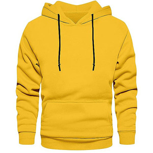 Sweat à capuche d'hiver épais et épais pour hommes, tissu polaire épais et gonflé, sweat à capuche décontracté en éponge française 3D solide - Product Image 3