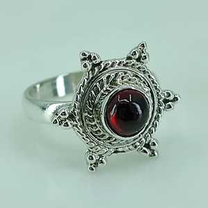 Garnet 925 Sterling <b>Silver</b> Handmade <b>Ring</b> Boho January Birthstone <b>Opal</b> Jewelry Perfect Gift for Her Birthday or Anniversary - Product Image 5