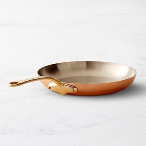 Sartén nórdica de cobre con tapa, diseño minimalista redondo, resistente al calor, para cocinas de gas e inducción. - Product Image 3