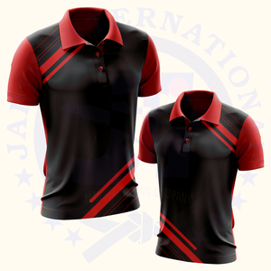 เสื้อโปโลพิมพ์ลายแขนสั้นผ้าฝ้ายโพลีเอสเตอร์100% ปรับแต่งได้สำหรับผู้ชาย - Product Image 3