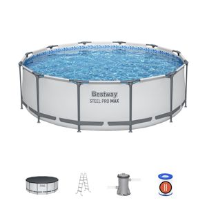 <span class=keywords><strong>Piscina</strong></span> Bestway 56420 de 12' X 48"/3.66m X 1.22m, <span class=keywords><strong>Piscina</strong></span> Familiar <span class=keywords><strong>Circular</strong></span> con Marco de PVC, <span class=keywords><strong>Piscina</strong></span> <span class=keywords><strong>Grande</strong></span> Elevada para Exteriores - Product Image 1